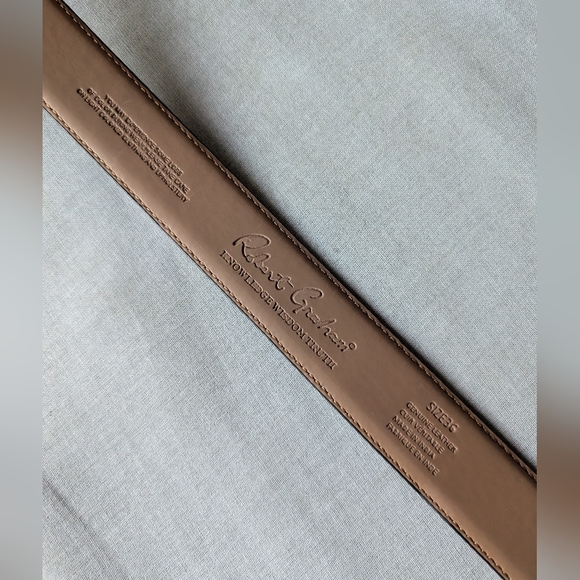 Robert Graham Black/Brown Leather Belt - Picture 5 of 6